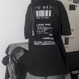 Tshirt Women Streetwear Oversized T Shirt White Harajuku Short Sleeves Tops Tee Hip Hop Gothic T-shirt 2021 Funny