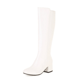Breakj Leather Square Head Thick Heel Women's Boots Plus Size High Boots Autumn / Winter Boots