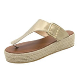 Women Sandals Fashion Retro Women Shoes Outdoor Breathable Slip-On Ladies Footwear Non-Slip Walking Flip Flops Large