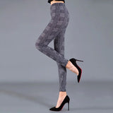 Push Up Leggins Mujer Stripe Printed Leggings Women Dot Mid Waist Polyester Fitness