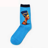 Cotton Socks Funny Oil Painting Fashion Happy Socks Night Winter Male Female Colorful Print Van Gogh Art Sock one