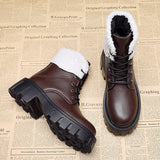 Ladies Winter Shoes Women Snow Boots Thick Sole Non-slip Warm Plush Cold Winter Women Ankle Boots Black Snow bottes