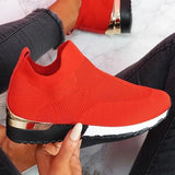 Shoes 2021 Fashion Mesh Platform Sneakers Socks Size 43 Woman Vulcanize Shoes Breathable Socofy Casual Flats Zapatos
