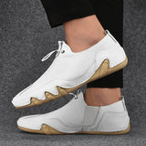 New Spring Men's Casual Shoes Korean Version Breathable Daily Octopus Fish Bean Shoes Men's Leather Shoes