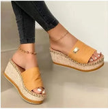 Sandals 2022 Summer Female Slippers Flat Woman Peep-toe Comfort Slip-on Casual Shoes Mujer