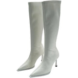 Breakj New Wind Pointed Head Show Thin But Knee Boots Women's Autumn Thin Heel High Leg Boots Back Zipper High Heel Thin