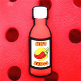 Red Wine Champagne Shoe Decoration Ice Cream Milk Tea Hot Sauce Shoe Accessories Croc Charms for Bracelets Jibz Kids