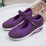 Cushion Platform Sneakers Women Breathable Mesh Spring Summer Casual Shoes Woman Plus Size 44 Ankle Strap Flats Zapato