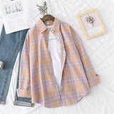 Design Women Blouses Shirts 2021 New Womens Tops And Blouses Long Sleeve Casual Plaid Shirt Young Style Lady Blouse