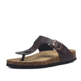 Men Garden Slippers PU Leather Men's Cork Sandals Fashion Black Flip Flops For Men Women Unisex Mule Clogs
