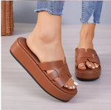 Breakj Thick-Bottomed Cool Slippers Women's New Summer 2025 Fashion Fish Mouth Comfortable Beach