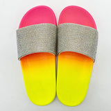 Glitter Flat Slippers Women Shoes Ladies Colorful Rhinestore Platform Casual Beach Fashion Non Slip Comfort Female