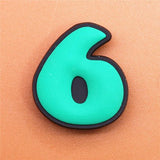 PVC Two Digital Fonts Shoe Charms Shoes Accessories Croc Shoe Buckle Decorations Shoe Ormaments fit JIBZ Party Kid's