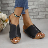 Breakj Spring And Summer New Cool Drag Women Wear Women's Shoes Comfortable Slope And Thick-Bottomed Slippers