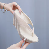 Breakj Cm Bohemian Beach Sandals Thick Soles Heel Clipper Waterproof Table Word Toe