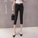 For Women Trousers Summer High Elasticity Office Lady Pant Capri 2019 New Fashion Formal Trouser For Ladies Pencil