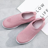 Shoes Knitting Sock Sneakers Women Spring Summer Slip On Flat Shoes Women Plus Size Loafers Flats Walking shoes