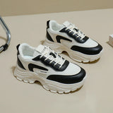 Breakj Korean Version Of The New Dad Shoes Female 2025 Spring Student Running Sports Platform Increased Casual Shoes Female QRJ