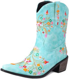 Breakj 2023 New Comfort Low And Embroidery 40-43 Women's Low Boot Boot Boots