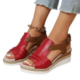 Sandals Women 2025 New Large-Size Thick-Sed Fish Mouth Roman Shoes With High Heel Women's