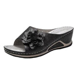 Breakj Slopes And Slippers Women's 2023 Summer New Hollow Flowers Flat Bottoms Cool Slippers Beach Women's