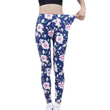 Fashion Women Leggings Beautiful Leaf Floral Printing High Waist Jeggings Stretch Pant Sexy Hot Sale Clothing