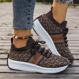 Breakj New Large-Size Women's Thick-Bottomed Flying Sneakers Comfortable Breathable Running Sneakers
