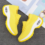 Platform Sneakers Flats 2021 Breathable Casual Shoes Flats Wedges Sneakers for Women Mesh Sock Shoes Zapatos De