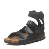 2023 New Summer Women Gladiator Buckle Cork Sandals Beach Outside Patchwork Non-slip Casual Sandalias