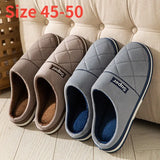 47 48 49 50 Large Size Men's Cotton Slippers for Autumn Winter Extra Large Plus Size Home Warm Thick-soled Indoor