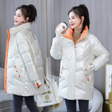 2021 New Long Parkas Fashion Warm Winter Jackets For Women Casual Gloosy Parka Winter Coat Female Padded