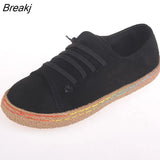 New Spring Women Flats Shoes Loafers Round Toe Wide Shallow Slip-on Casual Lady Flats Shoes Oxford Shoes For