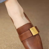 Breakj Jane Shoes Women 2025 Autumn And Winter New Square Single Shoes Women In The British Wind Coarse Pedalle