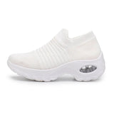 Tennis Shoes Air Cushion 5CM Height Increase Sports Sneakers Breathable Female Walking Sock Shoes Thick Bottom