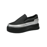 Women Slip on Loafers Ladies Sewing Platform Vulcanized Shoes Woman PU Leather Fashion Casual Footwear Female Comfort Shoe