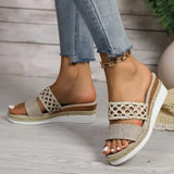 Breakj Slippers Women 2025 New Large Size 43 Rope Bottom Thick Bottom Fish Mouth Sandals