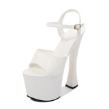 Breakj Hate Day High Nightclub Super High-Heeled Shoes Sandals Women's Work Shoes Runway Show Pole Dance Shoes Waterproof