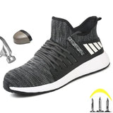 Work Shoes Construction Men's Outdoor Steel Toe Cap Shoes Men's Puncture Proof High Quality Lightweight Fashion