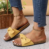 Breakj Bow Flat Slippers Women Wear New Summer Simple Casual Beach