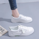 Breakj White Shoes Women 2025 Spring Model Autumn Women's Shoes Korean Version Ins Low Top Shoes Women Breathable Thick Platform Casual Single Shoes