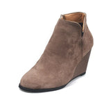 High Boots Wedges Heels Woman 2021 Ankle Boots Female Fashion Zip Ladies Short Shoes Footwear Winter Pumps Plus Size
