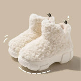 Boots Women 2023 Winter Thick Plush Warm Ankle Boots Thick Botttom Women's Snow Boots Shoes Indoor Outdoor Home