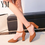 Sexy 2020 Sandalias Femeninas High heels Autumn Flock pointed Sandals High heels Female Summer Shoes Female Sandals Mujer