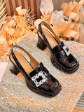 Women Sexy High Heels Pumps Shoes for Office Leather High Platform Heels Red Black Spring Summer Sandals Big Size