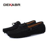 Casual Men Genuine Leather Shoes Summer Breathable Green Men's Loafers Leather Shoes Sapato Masculino Zapatos