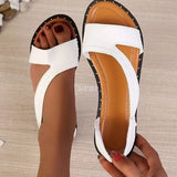 New Brand Women Slipper Summer Outdoor Sandal Slip on Flip Flop Ladies Flat Heels Slides Elegant Women Shoes Sandalias De