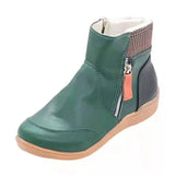 Breakj Short-Box Martin Boots 2023 Autumn And Winter New Double Zipper Flat Bottom Snow Boots