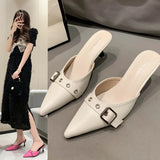 Breakj New Spring And Summer 2024 Features Pointed French High-Heeled Muller