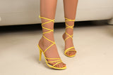 Breakj Thin-Heeled Winding With Sandals Summer New Women's Shoes Station Sexy High-Heeled