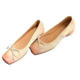 Upgrade ~ Bow Tie Pig Nose Shoes Female Autumn 2024 New Full Skin